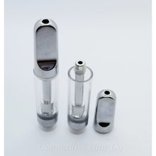 Load image into Gallery viewer, Flat Silver Metal CCELL Cartridge 1ml - CannaBliss Vape Co.