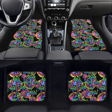 Glowing Psychedelic Car Floor Mats