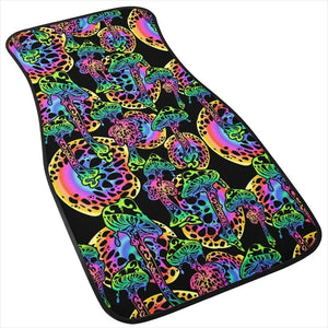 Glowing Psychedelic Car Floor Mats