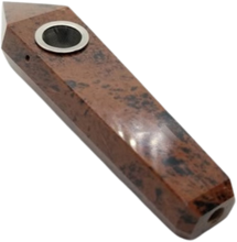 Load image into Gallery viewer, Red Obsidian Stone Pipe
