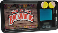 Load image into Gallery viewer, Backwood Glow  Rolling Tray &amp; Scale Combo