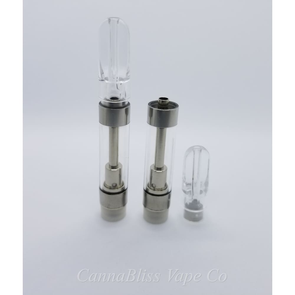 Flat Clear Plastic CCELL Cartridge 1ml - CannaBliss Vape Co.