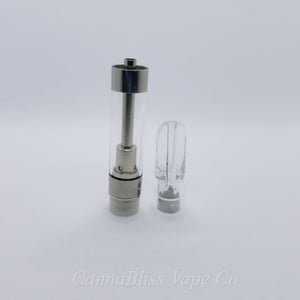 Flat Clear Plastic CCELL Cartridge 1ml - CannaBliss Vape Co.