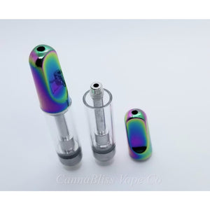Flat Rainbow Metal CCELL Cartridge 1ml - CannaBliss Vape Co.