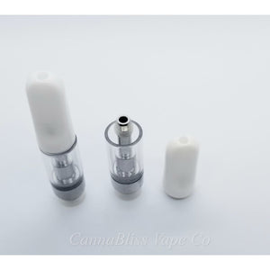 Flat White Ceramic CCELL Cartridge 0.5ml - CannaBliss Vape Co.