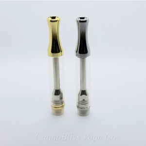 Round Gold Metal CCELL Cartridge 1ml - CannaBliss Vape Co.
