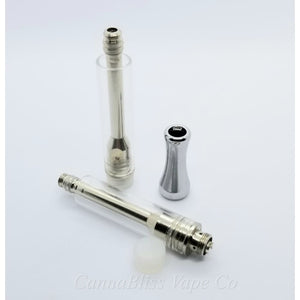 Round Silver Metal CCELL Cartridge 1ml - CannaBliss Vape Co.