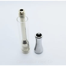 Load image into Gallery viewer, Round Silver Metal CCELL Cartridge 1ml - CannaBliss Vape Co.