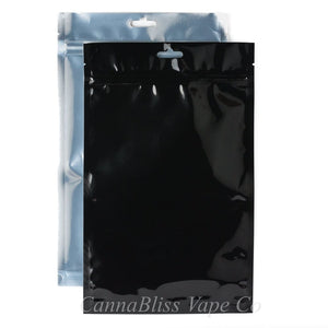 X-Large Clear/Black Mylar Bag - CannaBliss Vape Co.